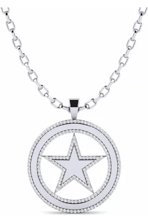 GLAMIRA Symboler HERRHALSBAND Hängsmycke Batraz 585 Vitguld/Swarovski Kristaller