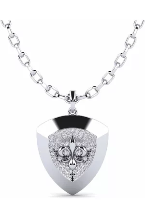 GLAMIRA Symboler HERRHALSBAND Hängsmycke Girafarig 375 Vitguld/Diamant