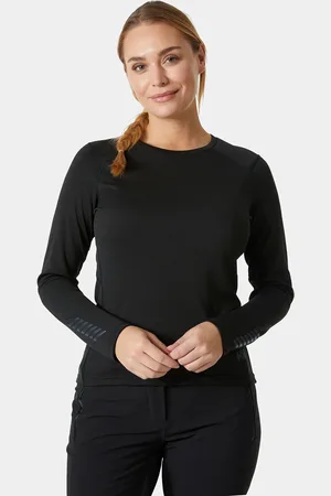 Helly Hansen Dam Lifa Active Crew Lättviktigt Baslager Svart L
