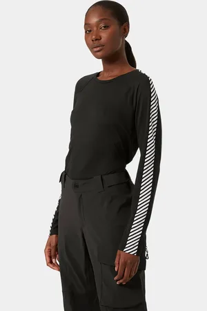 Helly Hansen Dam Lifa Active Stripe Crew Baslager Överdel Svart L