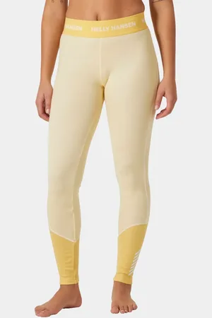 Helly Hansen Dam Lifa Merino Baslagerbyxor Gul L