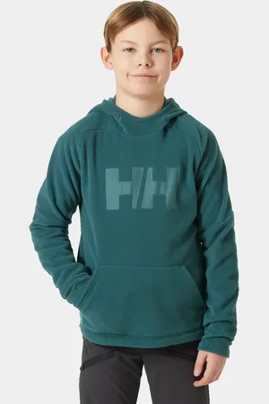 Helly Hansen Junior Daybreaker Warm Mjuk Fleecejackahoodie Grön 140/10