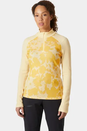 Helly Hansen Dam Lifa Merino Baslager 1/2 Dragkedja Gul L