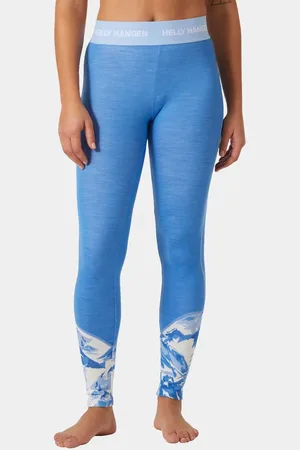 Helly Hansen Dam Lifa Merino Mellanvikt Baslager Byxor Blå L