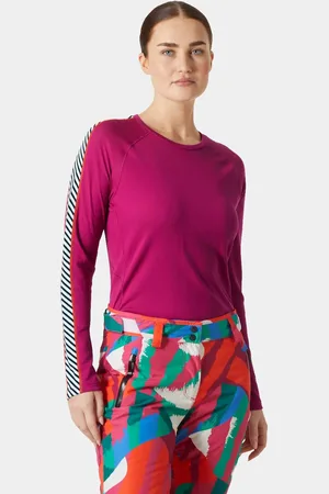 Helly Hansen Dam Lifa Active Stripe Crew Baslager Överdel Rosa L