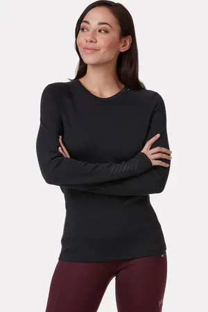 Helly Hansen Dam Lifa Merino Crew Baslager I Mellanvikt Svart L
