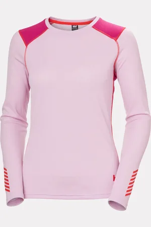 Helly Hansen Dam Lifa Active Crew Lättviktigt Baslager Rosa L