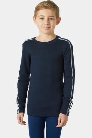 Helly Hansen Junior Lifa® Crew Merinoull Baslager Topp Marinblå 140/10