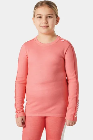 Helly Hansen Junior Lifa® Crew Merinoull Baslager Topp Rosa 176/16
