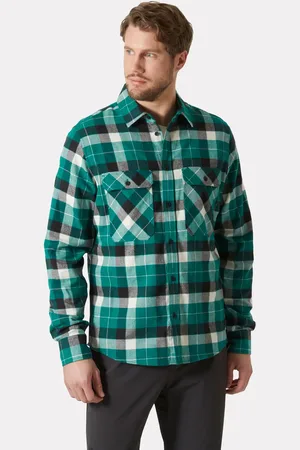 Helly Hansen Herr Lokka Organic Flanellskjorta Grön M