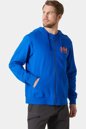 Helly Hansen Herr HH Logo Luvtröja/munktröja Med Dragkedja 2.0 Blå 2XL