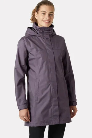 Helly Hansen Dam Aden Lång Regnjacka Lila L