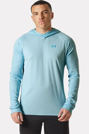 Helly Hansen Herr Lifa® Active Solen Luvtröja/munktröja Med Tryck Blå 2XL