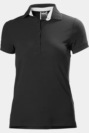 Helly Hansen Dam Crewline Snabbtorkande Stretch Polotröja Svart XL