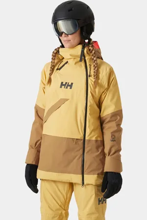 Helly Hansen Dam Powchaser Asymmetrisk Skidjacka Beige L