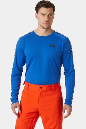 Helly Hansen Herr Lifa Active Stripe Crew Baslager Överdel Blå 2XL
