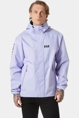 Helly Hansen Herr Ervik Helt Vattentät Regnjacka Lila 2XL