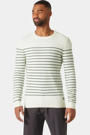 Helly Hansen Herr Skagen Stickad Bomullströja I Marinstil Beige L