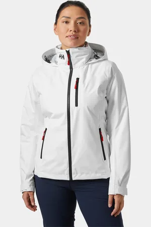 Helly Hansen Dam Crew Mellanlager Seglarjacka Med Huva 2.0 Vit 4XL