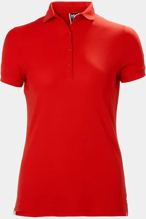 Helly Hansen Dam Crewline Snabbtorkande Stretch Polotröja Röd XS