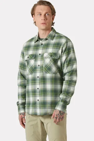 Helly Hansen Herr Lokka Organic Flanellskjorta Grön 2XL