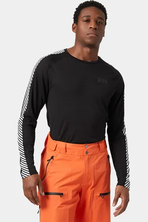 Helly Hansen Herr Lifa Active Stripe Crew Baslager Överdel Svart 2XL
