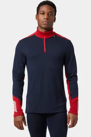 Helly Hansen Herr Lifa Merino Underställ Med 1/2 Dragkedja Marinblå 2XL