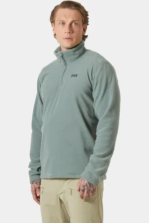 Helly Hansen Herr Daybreaker Varm Fleecejacka Med 1/2 Dragkedja Grön 2XL