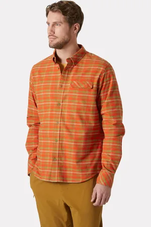 Helly Hansen Herr Classic Check Långärmad Flannelskjorta Orange 2XL