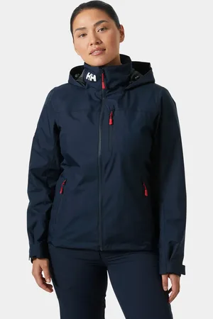 Helly Hansen Dam Crew Mellanlager Seglarjacka Med Huva 2.0 Marinblå L