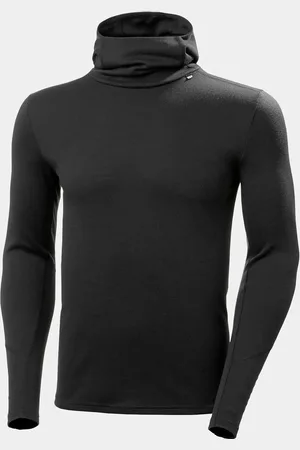 Helly Hansen Herr Lifa Merino Luvtröja/munktröja I Mellanviktsklass Svart 2XL