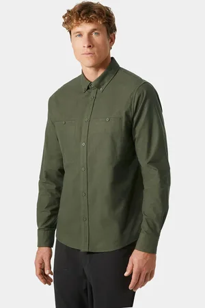 Helly Hansen Herr Organic Flanell Bomullströja Grön L