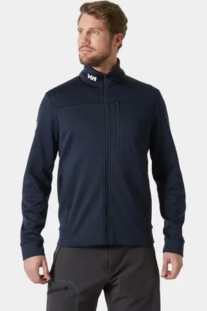 Helly Hansen Herr Crew Slickface Marine Fleecejackajacka Marinblå M