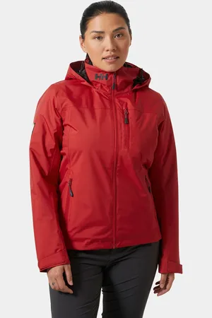 Helly Hansen Dam Crew Mellanlager Seglarjacka Med Huva 2.0 Röd L