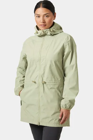 Helly Hansen Dam Essence Mellanlång Regnjacka Grön L
