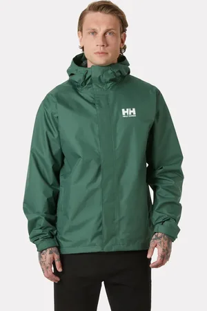 Helly Hansen Herr Seven J Outdoor Regnjacka Grön 2XL