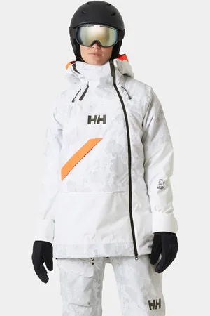 Helly Hansen Dam Powchaser Asymmetrisk Skidjacka Grå L