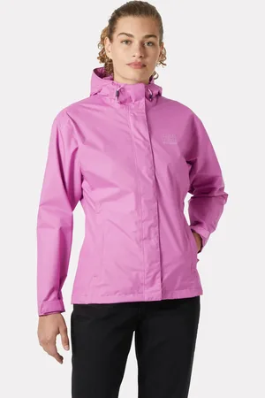 Helly Hansen Dam Seven J Jacka Andningsbar Regnjacka Rosa L