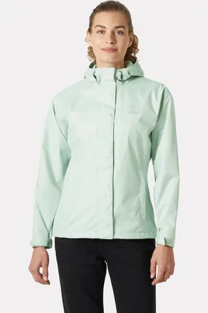 Helly Hansen Dam Seven J Jacka Andningsbar Regnjacka Grön L