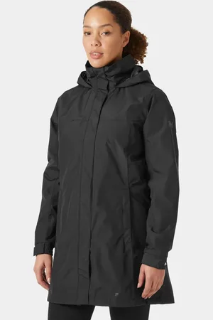 Helly Hansen Dam Aden Lång Regnjacka Svart L
