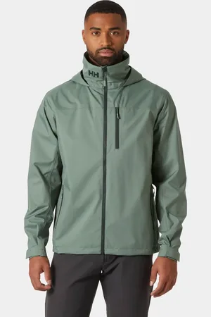 Helly Hansen Herr Crew Seglarjacka Med Huva 2.0 Grön 2XL