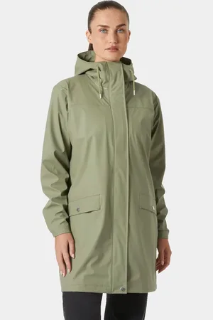 Helly Hansen Dam Moss Vattentät Regnjacka Grön L