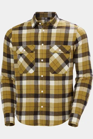 Helly Hansen Herr Lokka Organic Flanellskjorta Brun 2XL
