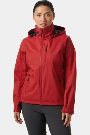 Helly Hansen Dam Crew Seglarjacka Med Huva 2.0 Röd L