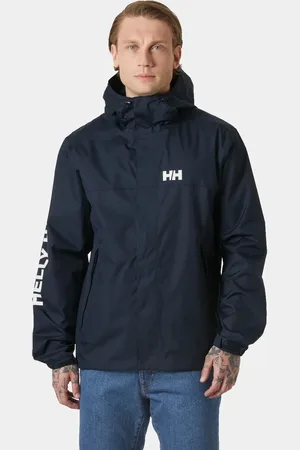 Helly Hansen Herr Ervik Helt Vattentät Regnjacka Marinblå S