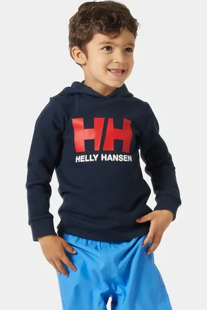 Helly Hansen Barn Bomullshoodie Med HH Logotyp Marinblå 98/3