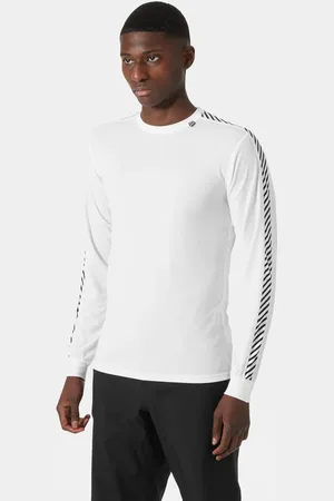 Helly Hansen Herr HH Lifa Stripe Crew Baslager Vit 2XL