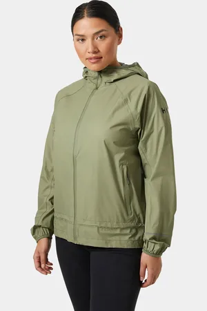 Helly Hansen Dam Essence Lättviktig Regnjacka Grön L