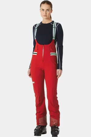 Helly Hansen Dam Avanti Softshell Skidbyxor Med Hängslen Röd L