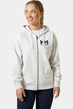 Helly Hansen Dam HH® Logo Full Luvtröja/munktröja Med Dragkedja 2.0 Vit L